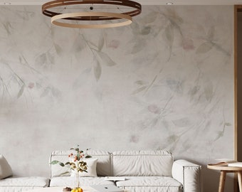 Romantic Leaves Watercolor Wallpaper | Peel and Stick Wall Mural by Elegant Walls