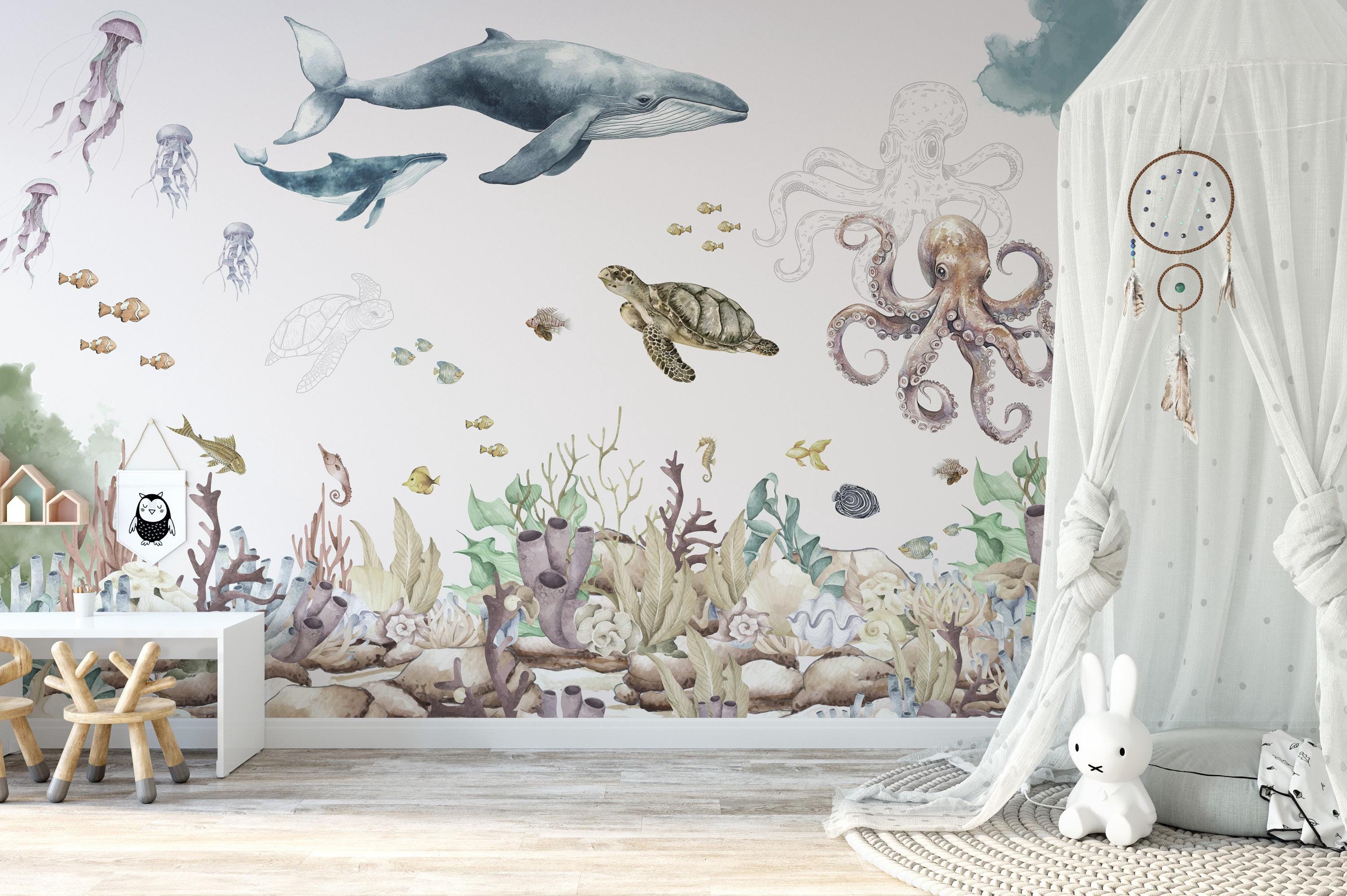 Papel tapiz oceánico - Etsy México, image size:3000x1996