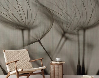 Dandelion Peel and Stick Wallpaper Murals - Whimsical Elegance in a Snap - Peel and Stick Wallpaper B782