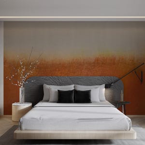 Rustiek ombre terracotta behang met kleurovergang - AW16
