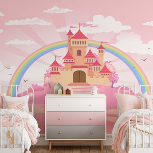 Carta da parati della casa delle principesse per la stanza dei bambini Peel and Stick Girls Room Wall Decor by Elegant Walls / Peel and Stick Removable By Elegantwalls