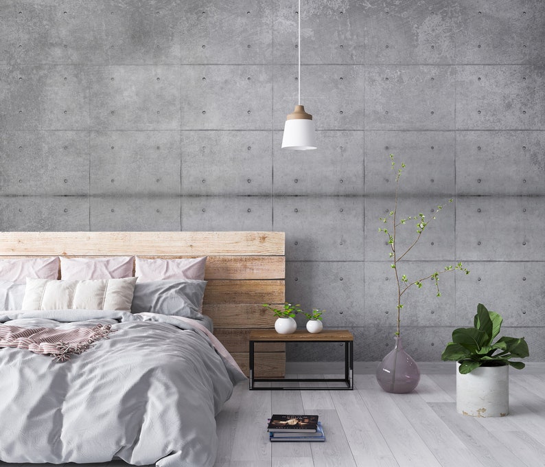 Fresh Look at Industrial Concrete Wall Mural Grey Rustic Texture Peel And Stick