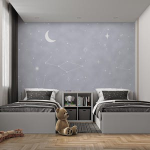 Celestial Constellation Star and Moon Wallpaper-AW40