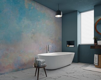 Hand Painted Pastel Cloud Wallpaper Mural-AW45