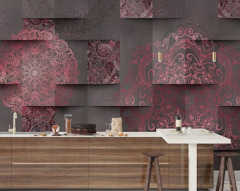 Mandala Geometric Vintage Wallpaper Mural-B511