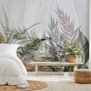 Tapeta Tropikalna Botaniczna Akwarela-AW63