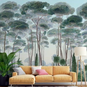 Tropical Rainforest Wallpaper Mural: Peel and Stick Jungle Scenery