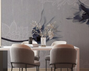 3D Effect Flower Wall Mural - Peel and Stick Floral Wallpaper with Unique Design Depth - Wallpaper for walls B762
