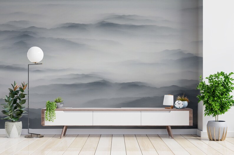 Elevate Your Interiors with this Stunning Mist and Fog Inspired Wall Mural