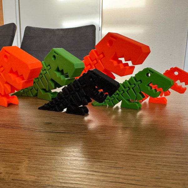 Dinosauro flessibile T-Rex giocattolo "Flexi Rexi" stampa 3D | Terapia Gioca Figura Fidget Toy Idea Regalo | Regalo di compleanno per la decorazione della stanza