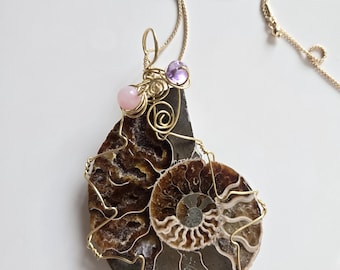 Queen of the Sea Ammonite Pendant