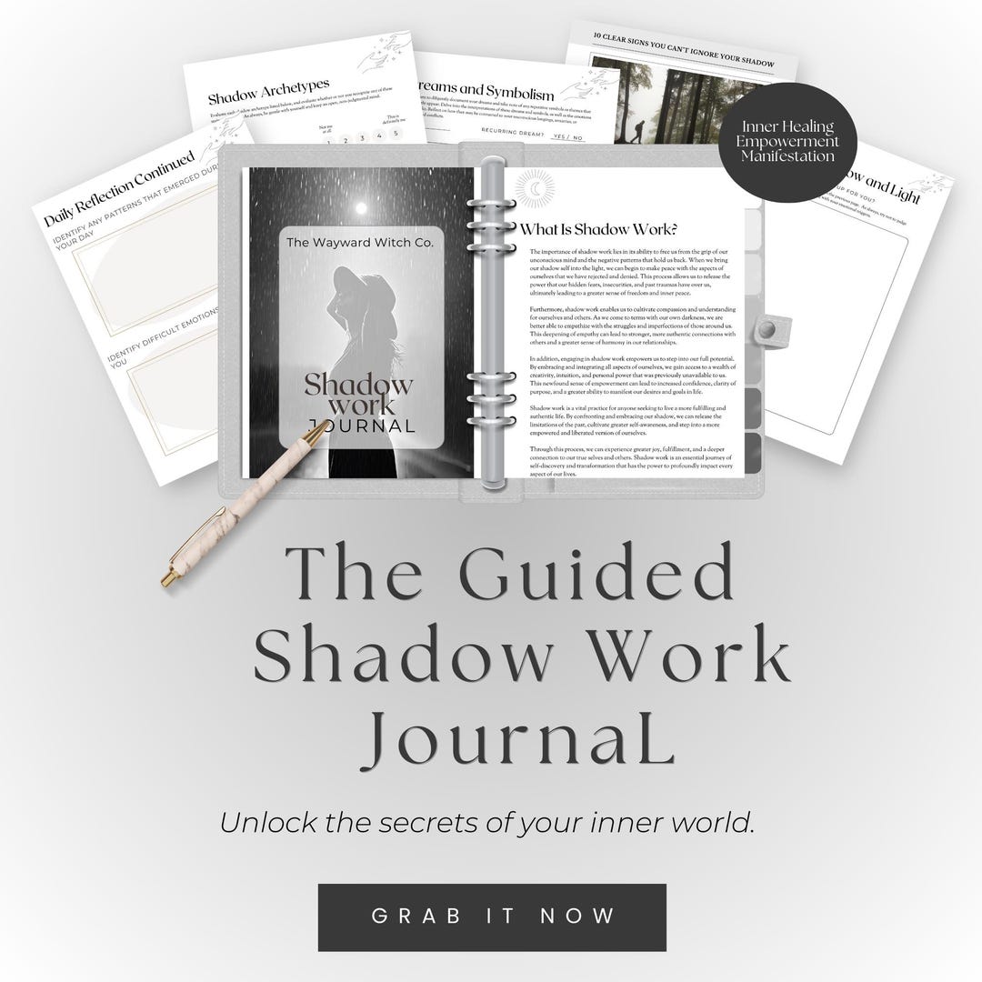 Shadow Journal.pdf Guided Shadow Work Journal, Inner Healing Self-discovery (PDF) - Etsy