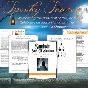 Samhain Guide, Samhain Spell Book. Halloween Spells, Samhain Spells, Sabbat Guide, Spell Book