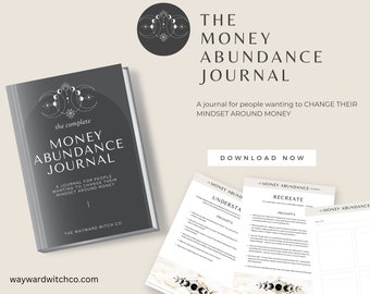 The Money Abundance Journal, Manifestation Journal, Law Of Attraction Journal