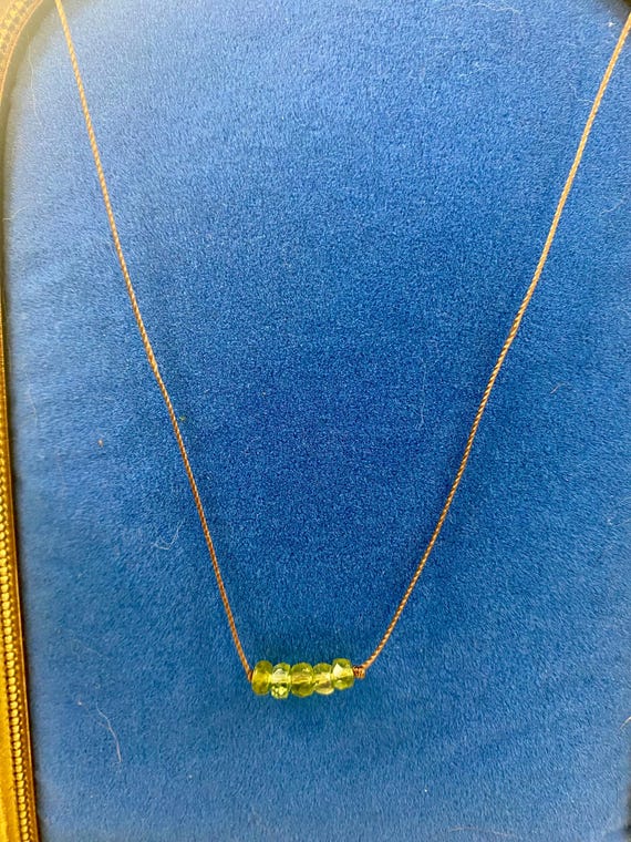 Peridot Crystal Necklace