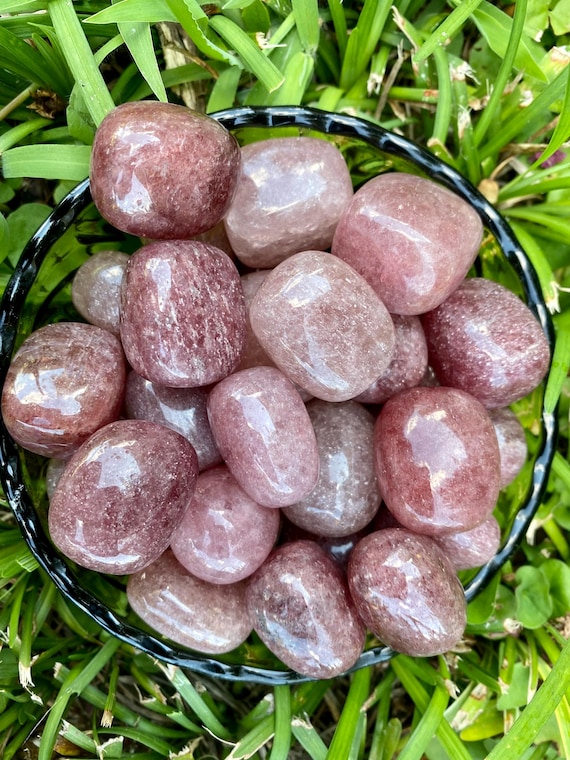 Natural Strawberry Quartz Tumbled Stones