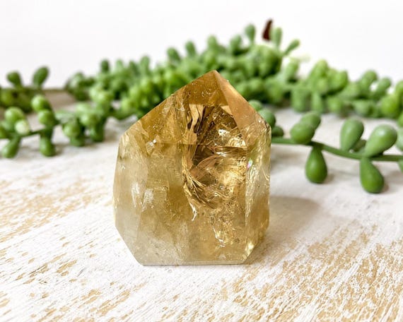 Citrine Tower, Natural Golden Crystal Point, Polished 84g Specimen