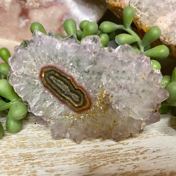 Stunning Amethyst Stalactite, Amethyst Crystal Slice, Stalactite Crystal Slice, Raw Amethyst