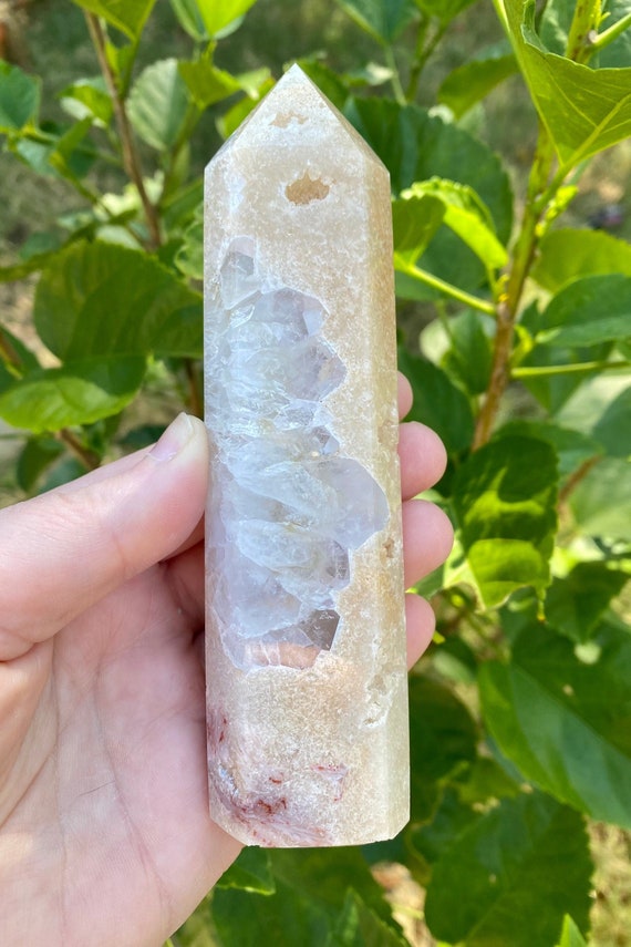 Gorgeous Amethyst with Flower Agate Tower from Madagascar
