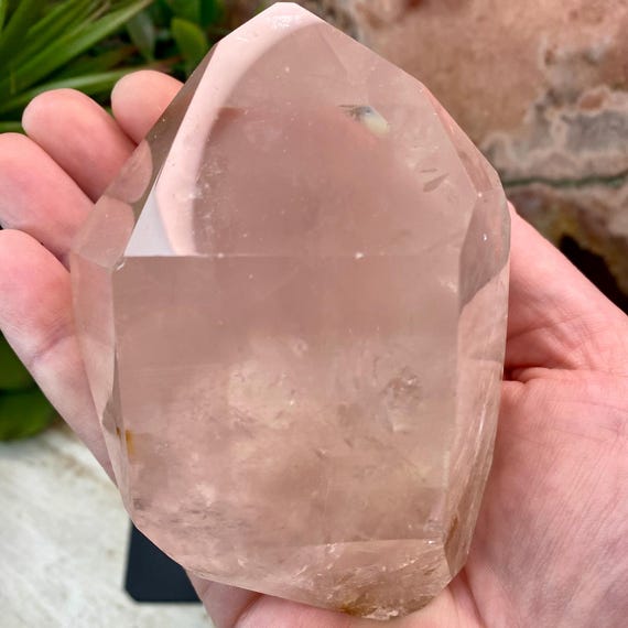 Beautiful RARE Pink Lithium Free Form with Free Spinning Stand