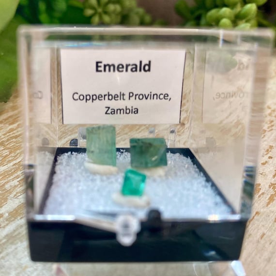 Zambian Emerald Gemstone Set: Natural & Faceted, Three Piece
