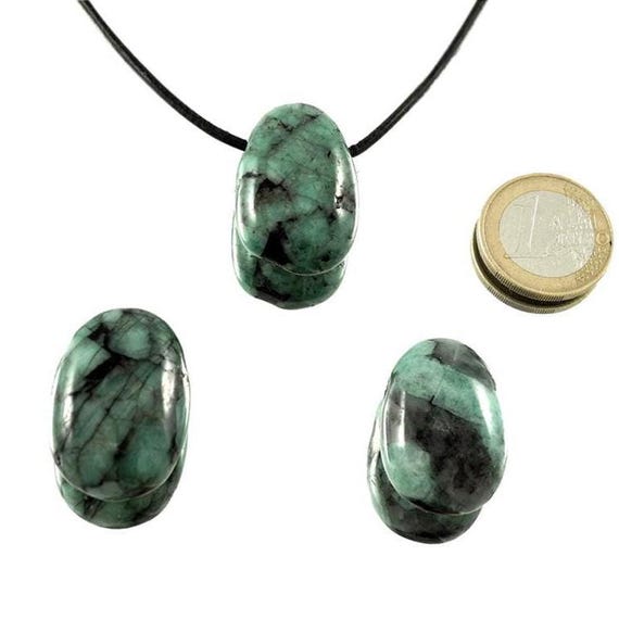 Emerald Drop Bead Pendant