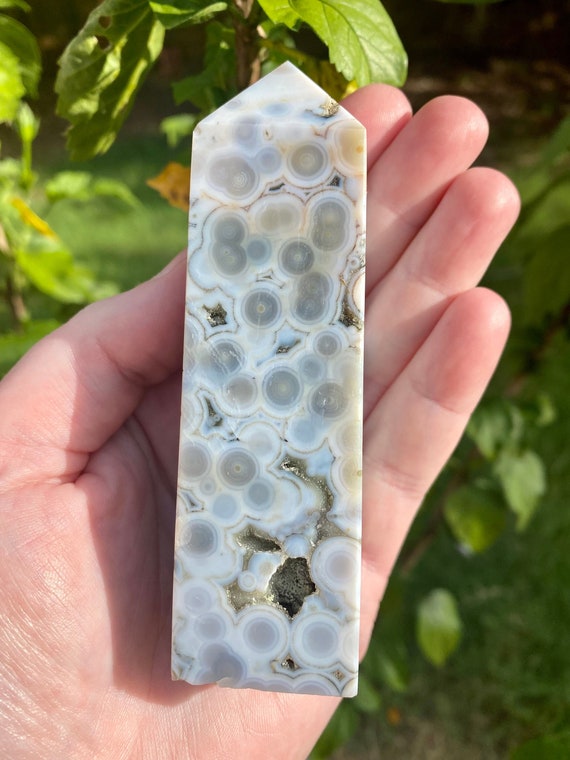 Beautiful  Orbicular Sea Jasper Tower
