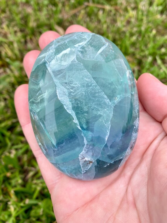 Stunning Durango Fluorite Palmstone No. 5