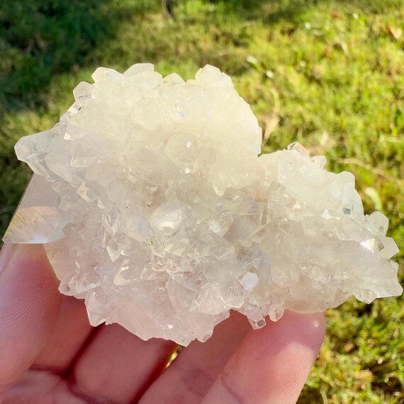 Sparkling Diamond Apophyllite Cluster, Crystal Cluster