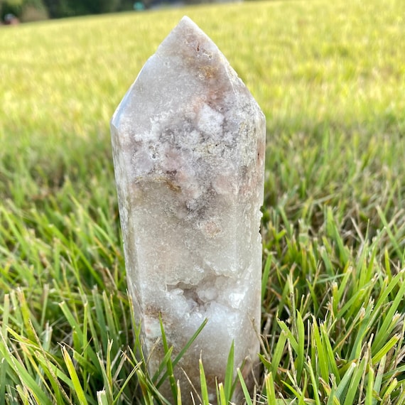 Stunning Pink Amethyst Crystal Point With Druzy Pocket