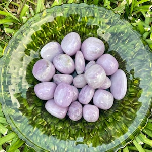 Kunzite Tumble Stone: Pink-Violet Crystal, Afghanistan Origin