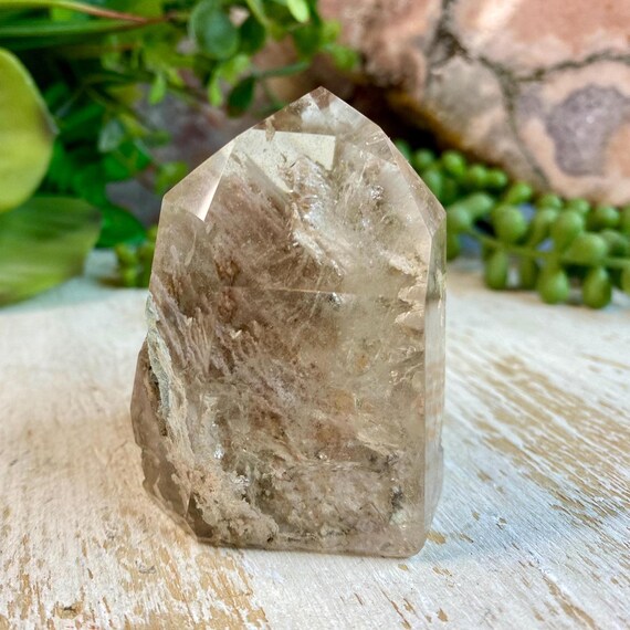 Lodolite Tower, Polished Quartz Garden Crystal Specimen, Included For Collectors