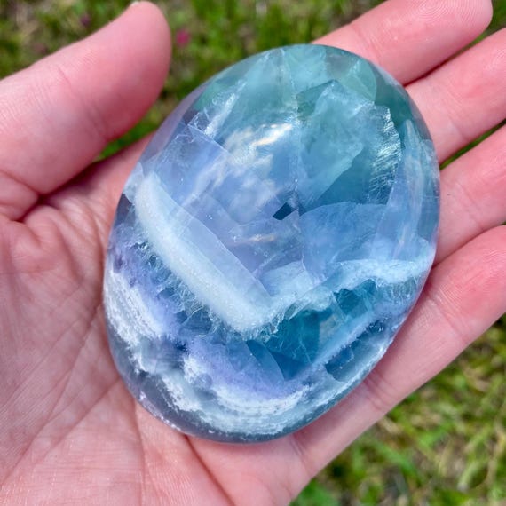 Stunning Durango Fluorite Palmstone No.10