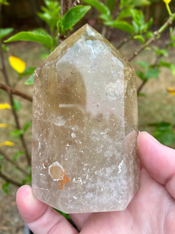 Natural Citrine Point, Polished Crystals, Crystal Point