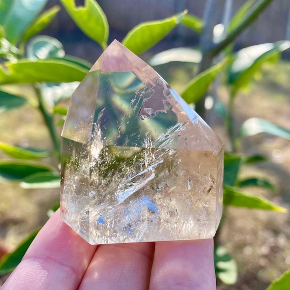 Crystal Tower, Brazilian Citrine with Rainbow Flash, 72 Grams