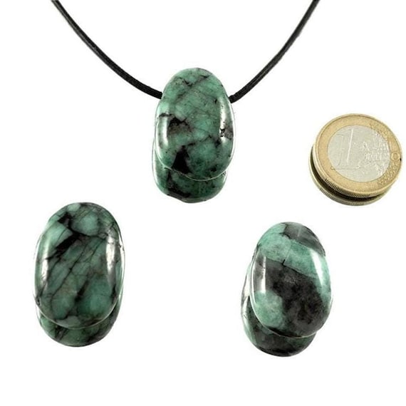 Emerald Drop Bead Pendant