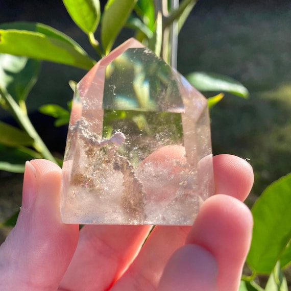 Citrine Point, Polished Brazilian Crystal with Inclusions, 49g