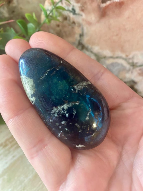 High Grade Metallic Covellite, Rare, Covellite Crystal, Natural Covellite, Palm Stone, Covellite Stone, Covellite Specimen, Covellite Palm