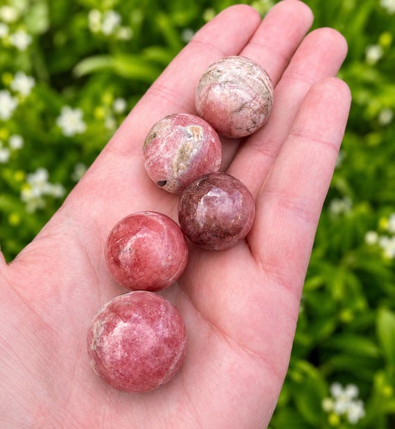 Mini Rhodochrosite Sphere, Pink Crystal Ball