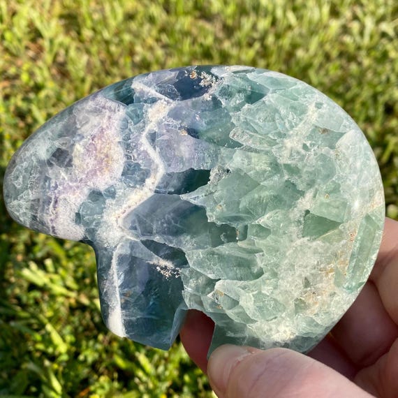 Gorgeous Masterfully Hand Carved Fluorite Bear, from Durango Mexico, Fluorite Crystal