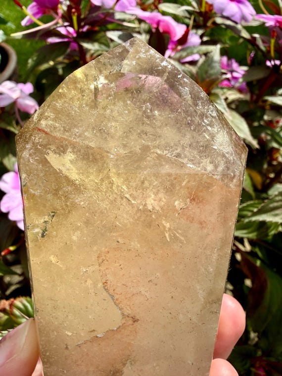 Natural Citrine Point, Polished Crystals, Crystal Point