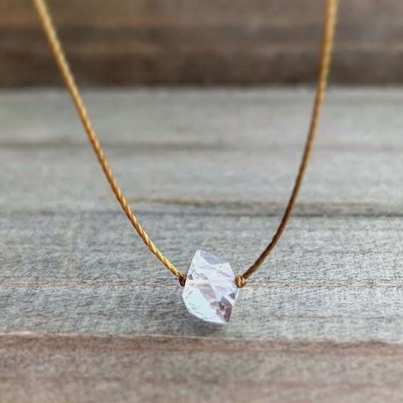 Herkimer Diamond Small Single Crystal Necklace