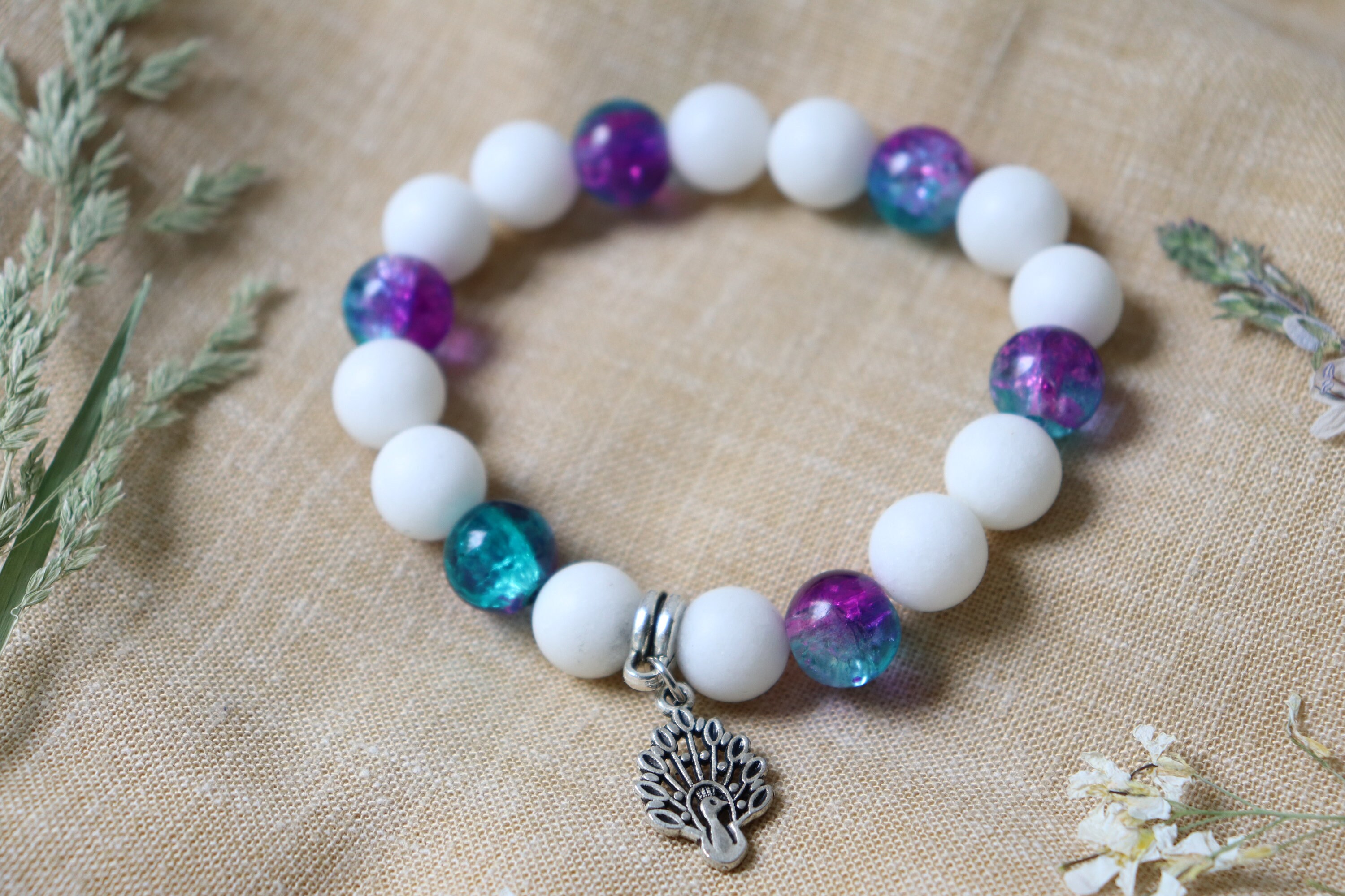 White Jade Bracelet for Women / 10mm / Beaded | Etsy