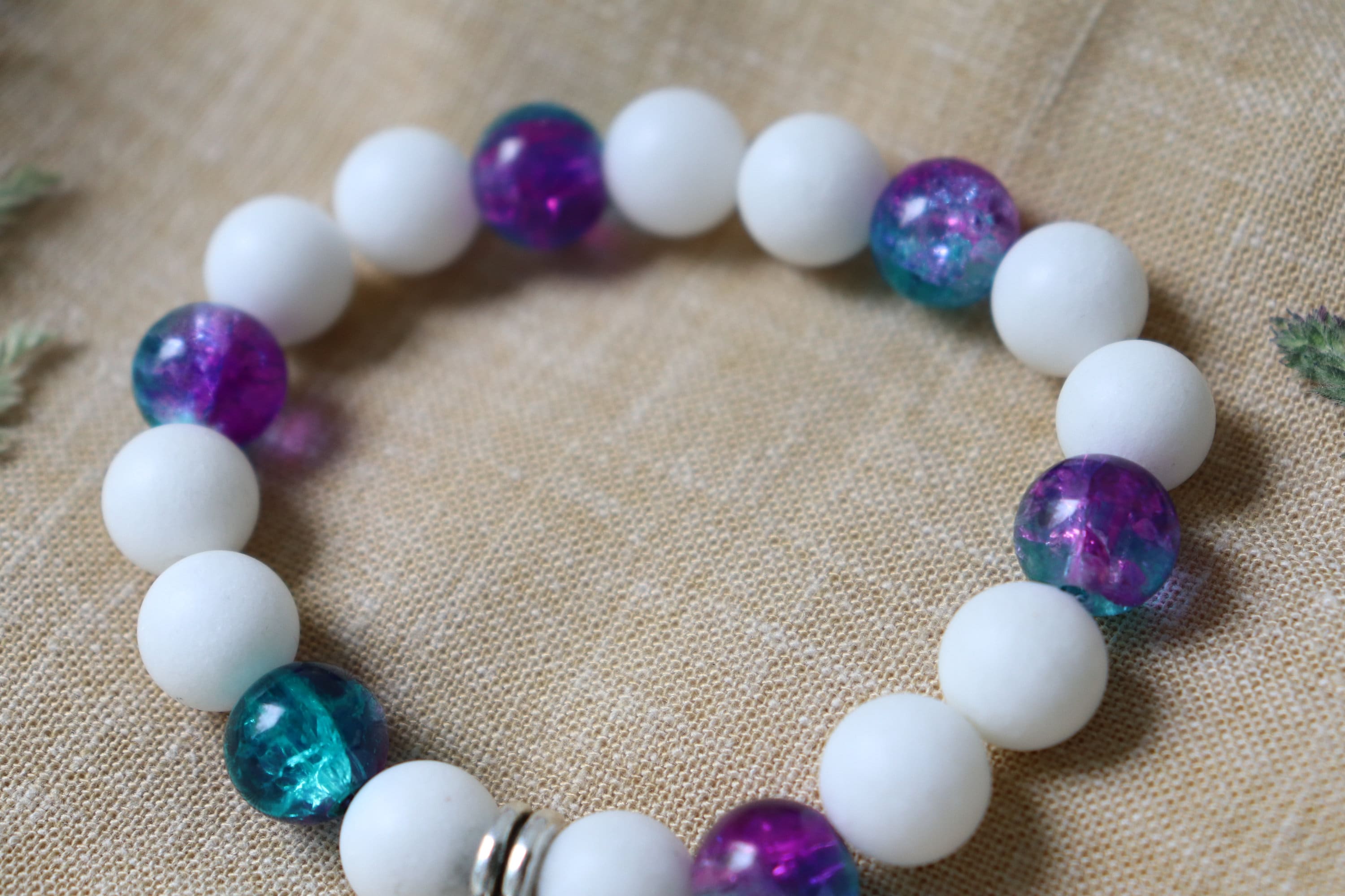 White Jade Bracelet for Women / 10mm / Beaded | Etsy
