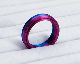 Bisexual Pride Fidget Spinner Ring, Bisexual Flag Spinner, Bi Pride, Pride Jewelry, Pride Wear, LGBTQ Jewelry, Anxiety Ring, Bisexual Stim