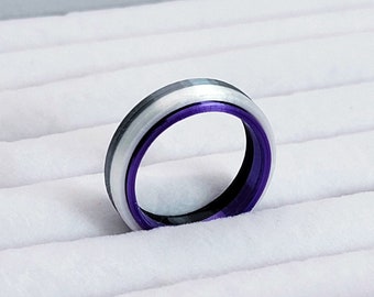 Asexual Spinner Ring, Ace Pride Ring, Fidget Ring, LGBTQIA Jewelry, Pride Rings, Pride Flag Spinner Ring, Ace Pride, Asexual Pride Flag Ring