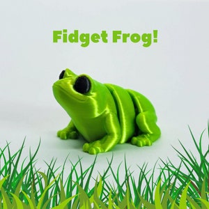 Fidget Frog Fidget Toy, Articulated Sensory Toy, Tiny Frogs, Flexible Frog, Desk Fidget Toy, Sensory Toy Adult, Stress Toy, Articulated Stim image 1