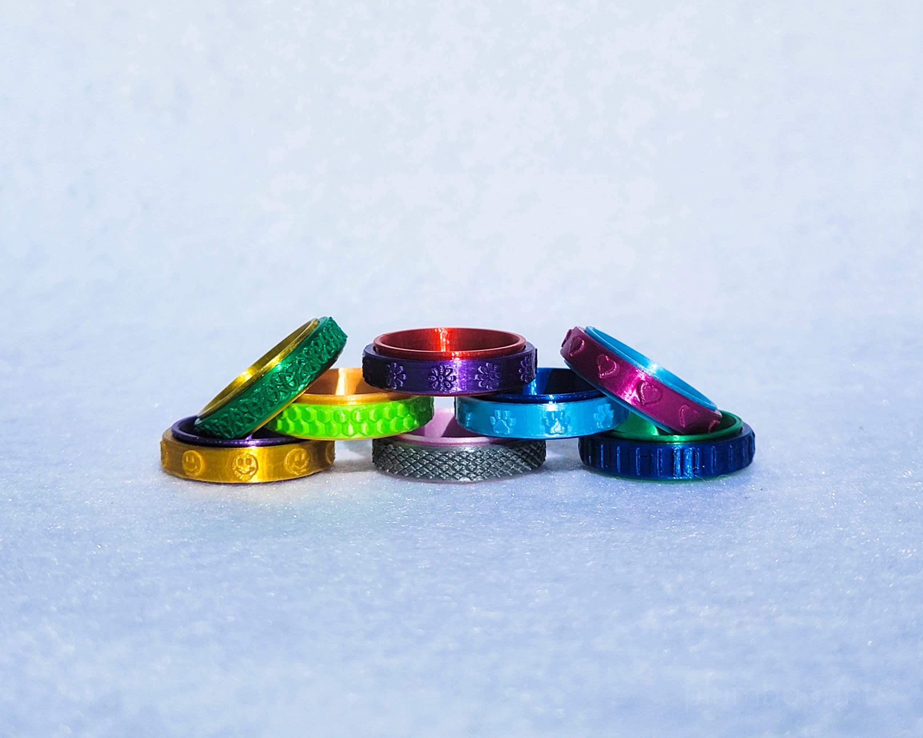 Custom Fidget Ring Spinner Rings Custom Pattern, Color, Stim Ring, Worry Ring, Fidget Spinner, Personalized Fidget Ring, Stim, Fidget Toy