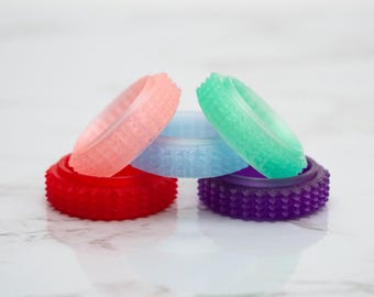 Spiky Translucent Spinner Ring Pain Stim, Sensory Fidget Ring, Worry Ring, Stress Toy, Fidget Toy, Pain Stim Spinner, Meditation Ring, 8MM