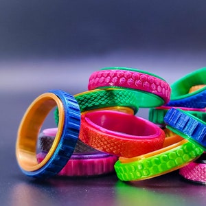 Fidget Ring Textured Spinner, Personalized Fidget Rings, Fidget Spinner Ring for Kids, Worry Ring for Women, Stress Ring for Men, Fun Fidget